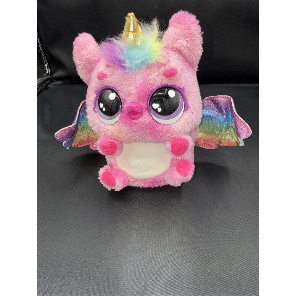 Hatchimal pink dragon Alive Mystery Hatch Pufficorn interactive toy.